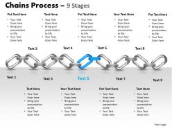 Chains process 9 stages powerpoint slides and ppt templates 0412