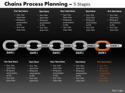Chains process planning 5 stages powerpoint slides and ppt templates db