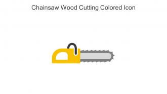 Chainsaw Wood Cutting Colored Icon In Powerpoint Pptx Png And Editable Eps Format