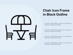 Chair icon frame in black outline