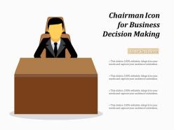 Chairman icon for business decision making