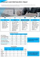 Chairmans and chief executives report presentation report infographic ppt pdf document