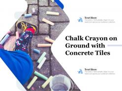 Chalk crayon on ground with concrete tiles