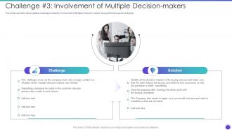 Challenge 3 Involvement Of Multiple Decision Makers Sales Pipeline Management Strategies