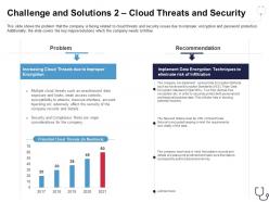 Challenge and solutions 2 cloud threats and security overcome the it security