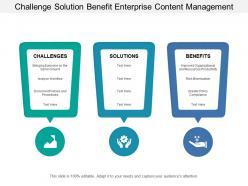 Challenge solution benefit enterprise content management