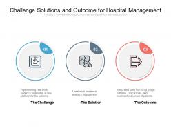 Challenge Solutions And Outcome For Hospital Management