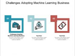Challenges adopting machine learning business ppt powerpoint presentation summary smartart cpb