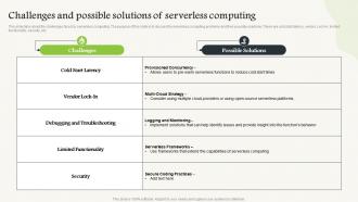 Challenges And Possible Solutions Of Serverless Computing V2