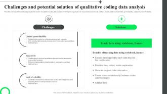 Challenges And Potential Solution Of Qualitative Coding Data Analysis