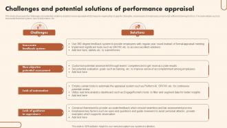 Challenges And Potential Solutions Of Performance Appraisal