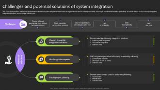 Challenges And Potential Solutions Of System Integration