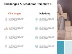 Challenges and resolution strategy ppt powerpoint presentation slides display
