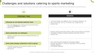 Challenges And Solutions Catering To Sporting Brand Comprehensive Advertising Guide MKT SS V