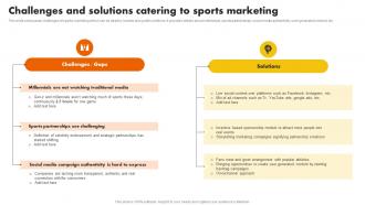 Challenges And Solutions Catering To Sports Marketing Sports Marketing Programs MKT SS V
