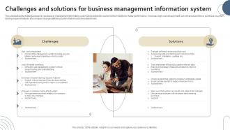 Challenges And Solutions For Business Management Information System