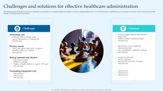 Challenges And Solutions For Effective Healthcare Administration