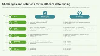 Challenges And Solutions For Healthcare Data Mining