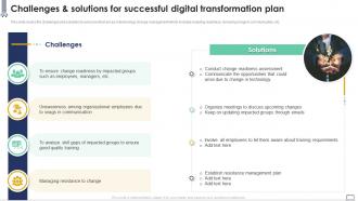 Challenges And Solutions For Successful Digital Implementing Change Management Plan