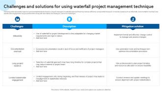Challenges And Solutions For Using Waterfall Project Management PM SS