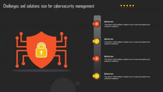 Challenges And Solutions Icon For Cybersecurity Management