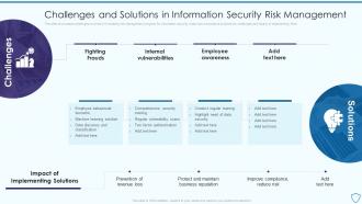 Challenges And Solutions In Information Risk Assessment And Management Plan For Information Security