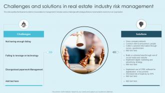 Challenges And Solutions In Real Estate Industry Risk Management