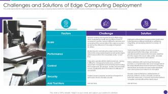Challenges And Solutions Of Edge Computing Deployment Distributed Information Technology