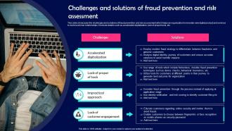 Challenges And Solutions Of Fraud Prevention And Risk Assessment