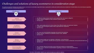 Challenges And Solutions Of Luxury Ecommerce In Consideration Stage