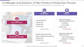 Challenges And Solutions Of New Product Introduction Process