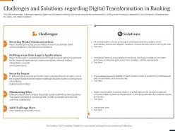 Challenges and solutions regarding digital transformation in banking ppt style