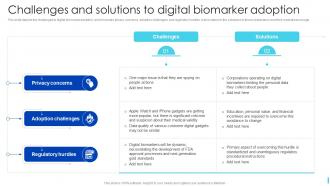 Challenges And Solutions To Digital Biomarker Adoption Ppt Slides Background Images