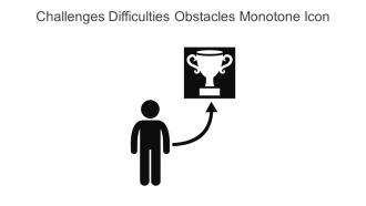 Challenges Difficulties Obstacles Monotone Icon In Powerpoint Pptx Png And Editable Eps Format