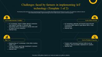 Challenges Faced By Farmers In Implementing Improving Agricultural IoT SS