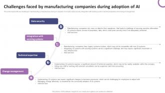 Challenges Faced By Manufacturing Companies During List Of AI Tools To Accelerate Business AI SS V