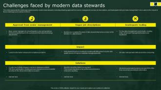 Challenges Faced By Modern Data Stewards Stewardship By Business Process Model