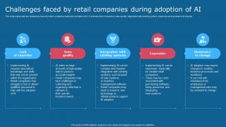 Challenges Faced By Retail Companies During Adoption Of Ai Comprehensive Guide To Use AI SS V