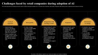 Challenges Faced By Retail Companies During Introduction And Use Of AI Tools AI SS