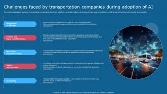 Challenges Faced By Transportation Comprehensive Guide To Use AI SS V