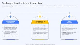 Challenges Faced In Ai Stock Prediction Ai Finance Use Cases AI SS V