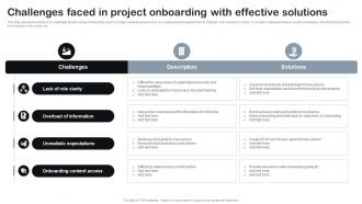 Challenges Faced In Project Onboarding With Effective Solutions
