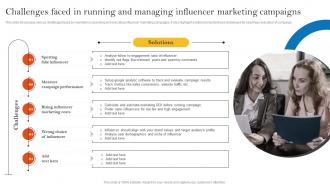 Challenges Faced In Running And Managing Influencer Pay Per Click Advertising Campaign MKT SS V