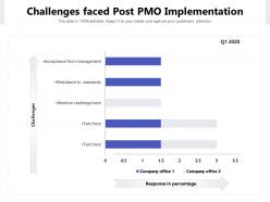 Challenges Faced Post PMO Implementation