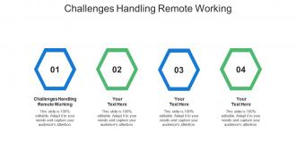 Challenges handling remote working ppt powerpoint presentation model icons cpb