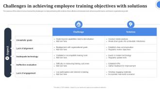 Challenges In Achieving Employee Training Objectives With Solutions