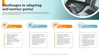 Challenges In Adapting Self Service Portal