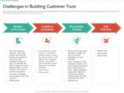 Challenges in building customer trust strategies win customer trust ppt clipart