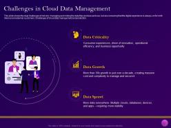 Challenges in cloud data management implementation of enterprise cloud ppt elements
