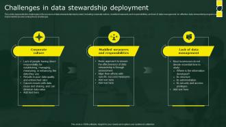 Challenges In Data Stewardship Deployment Stewardship By Business Process Model
